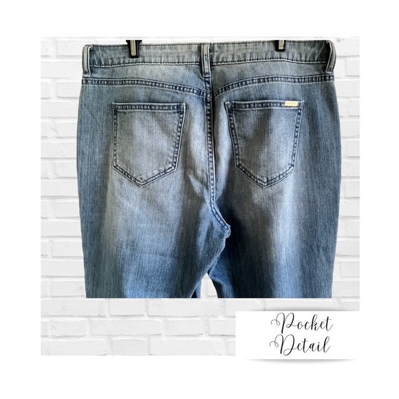 Jennifer Lopez Boyfriend Jeans Distressed Ankle Rhinestone Cuffed Comfy Women 10 - Picture 4 of 8